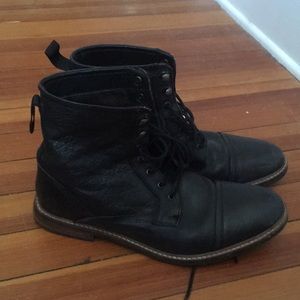 Ben Sherman Black Leather Boots (9.5M)
